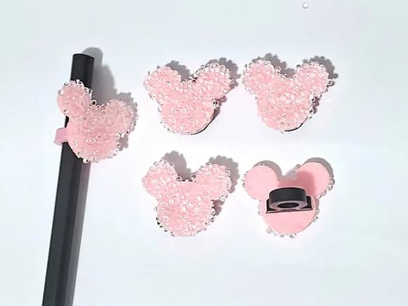 Lápis C/ponteira Minnie Eva com Pedrinhas Pacote C/6 Peças