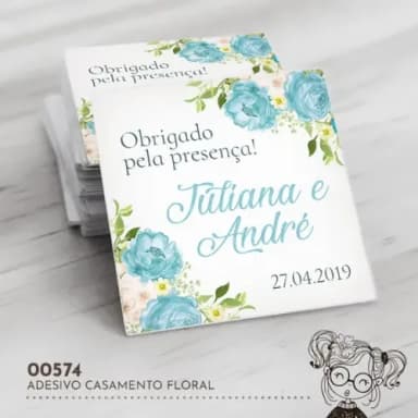 Adesivo Quadrado Casamento - 00574
