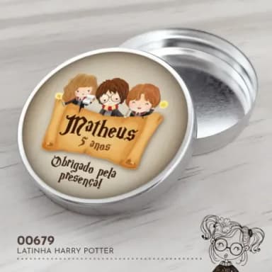 Latinha Adesivada Harry Potter - 00679