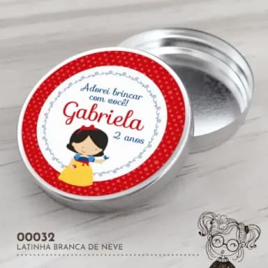 Latinha Adesivada Branca de Neve - 00032