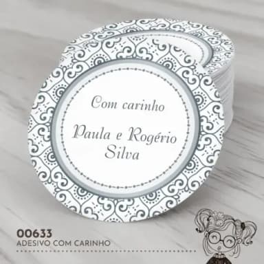 Adesivo Redondo com Carinho - 00633