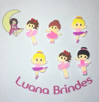 Aplique de Bailarinas Emborrachado Pct C/6 Unidades.