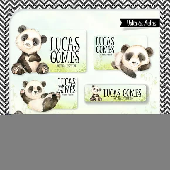 60 Etiquetas Panda