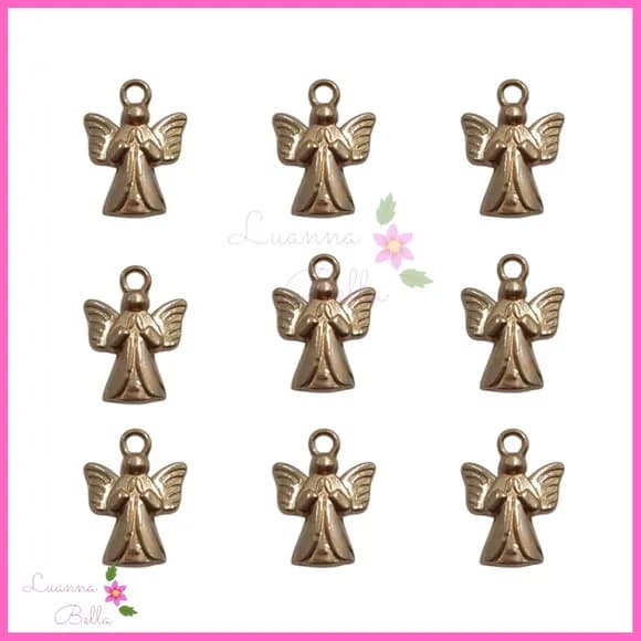 Pingente de Metal Rose Anjo da Guarda - Pct C/12unds