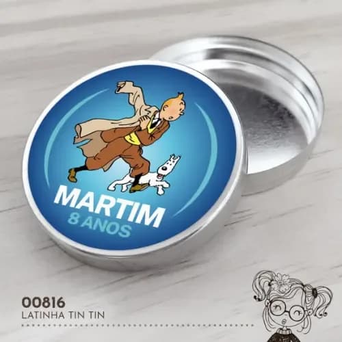 Latinha Adesivada Tintim - 00816