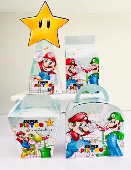 Kit 30 Lembrancinhas Mario Bros