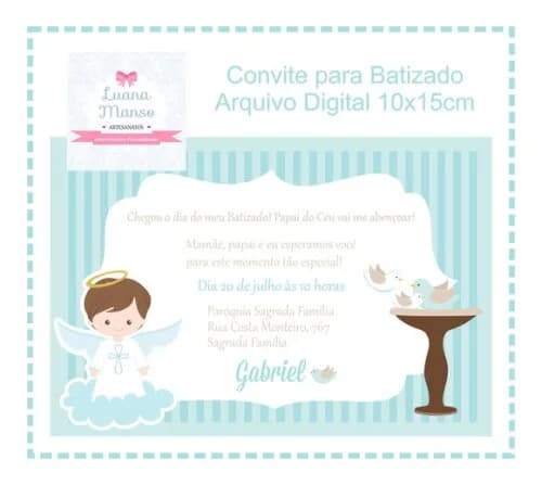 Convite Batizado - Arquivo Digital