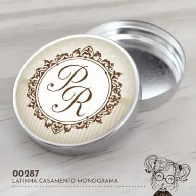 Latinha Adesivada Monograma - 00287
