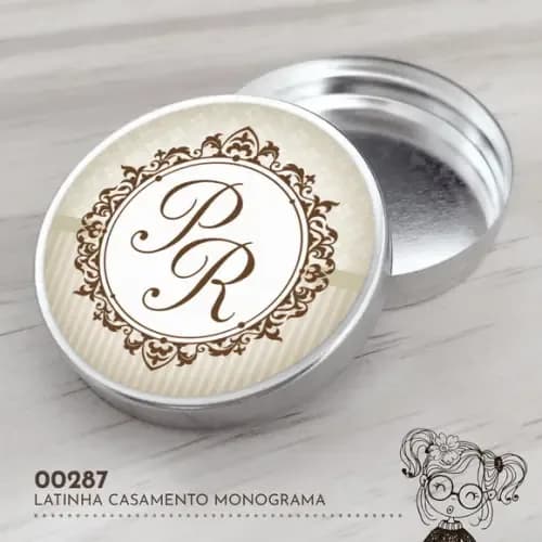 Latinha Adesivada Monograma - 00287