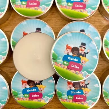 Lembrancinha Aniversário Vela Aromática Mundo Bita
