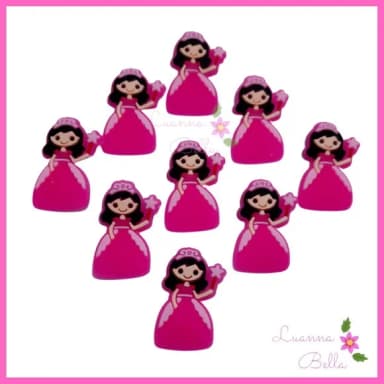 Aplique Princesa de Borracha- Pct c/7 unds
