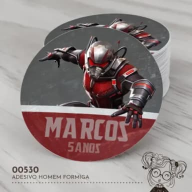 Adesivo Redondo Homem Formiga - 00530