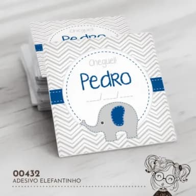 Adesivo Quadrado Elefantinho - 00432