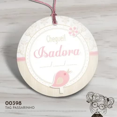 Tag Redonda Passarinho - 00398