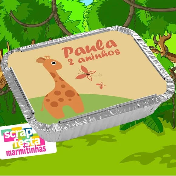 Marmitinha Personalizada Festa Safari