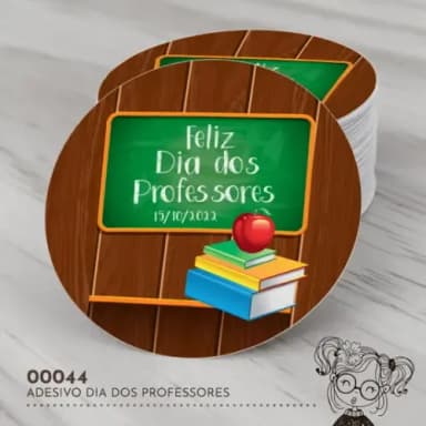 Adesivo Redondo Dia dos Professores - 00044