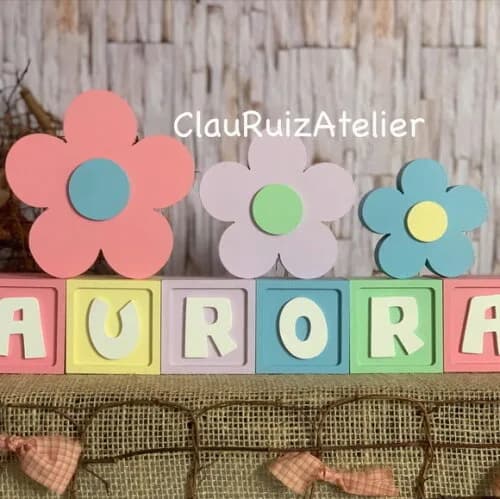 Candy Colors - Cubos 6x6cm Ts+ Trio de Flor