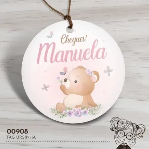 Tag Redonda Ursinha - 00908