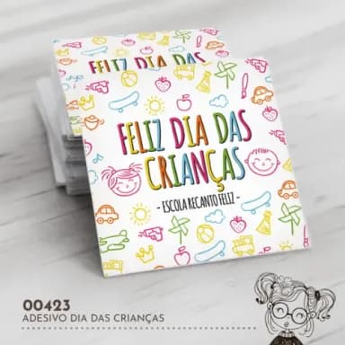 Adesivo Quadrado Dia das Crianças - 00423