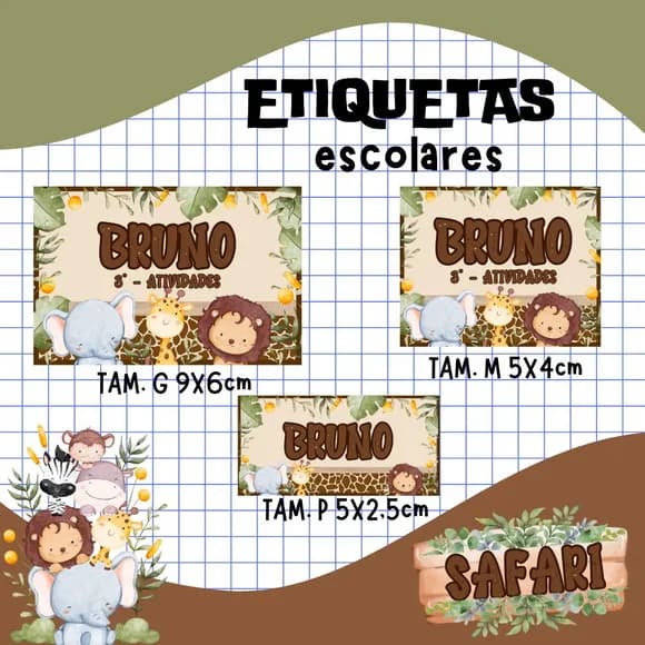 60 Etiquetas Escolares