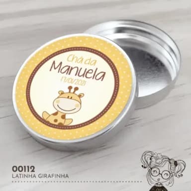 Latinha Adesivada Girafinha - 00112