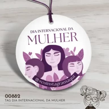 Tag Redonda Dia Internacional da Mulher - 00882