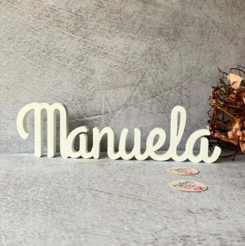 Linha Cursiva -letras Decorativas em mdf Quarto de Bebê