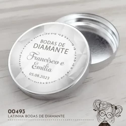 Latinha Adesivada Bodas de Diamante - 00493