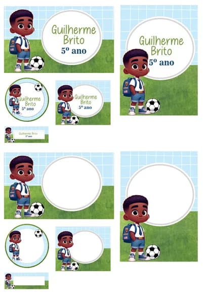 60 Etiquetas Escolares Personalizadas Prova D