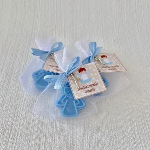 Lembrancinha 1 Comunhão Sabonete Anjinho Azul