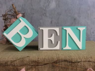 Cubos 10x10 -nomes Decoração Infantil e Bebês
