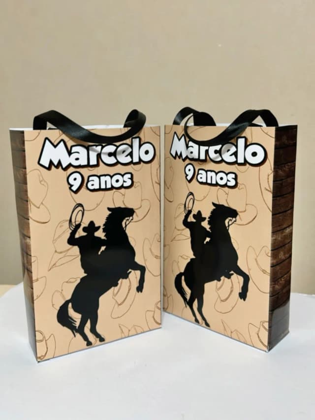 Sacolinhas Personalizada Boiadeiro Lembrancinhas Para Aniversário