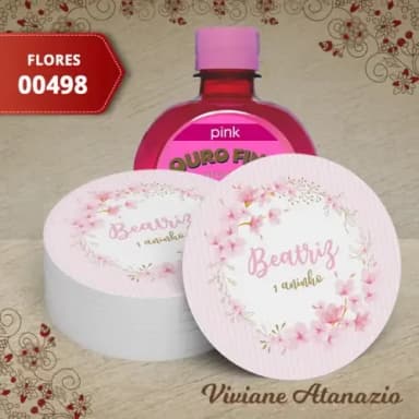 Adesivo Água Ouro Fino Flores - 00498