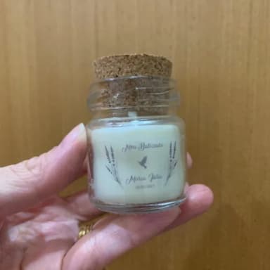 Lembrança Batizado Vela Aromática Vidro c/ Rolha