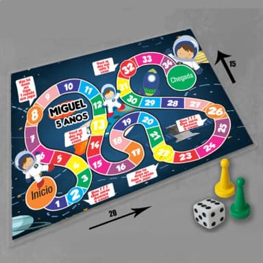 Jogo de Tabuleiro Personalizado do Astronauta
