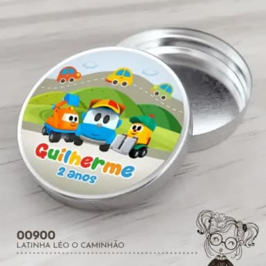 Latinha Adesivada Léo o Caminhão - 00900