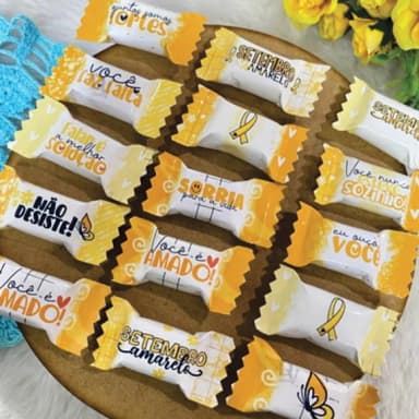 Balas Personalizadas Setembro Amarelo - 50 Unidades