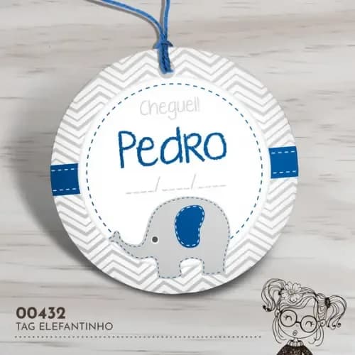 Tag Redonda Elefantinho - 00432