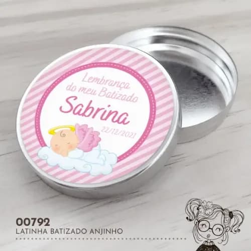 Latinha Adesivada Anjinho - 00792