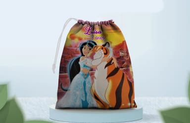 Saquinho Surpresa Personalizado da Princesa Jasmine