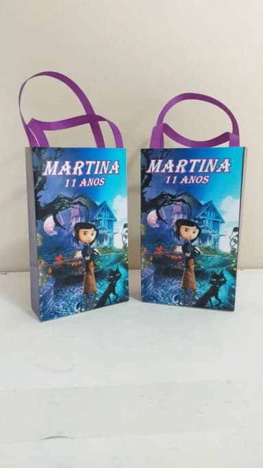 Sacolinhas Personalizadas Coraline para Lembrancinhas