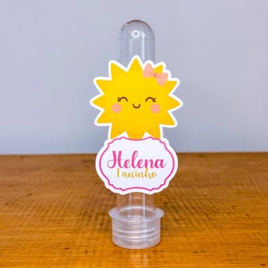 Apliques para Tubetes Personalizados RAIO DE SOL MENINA - Decoração de Festa | Lembrancinhas | Aniversário | Personalizados