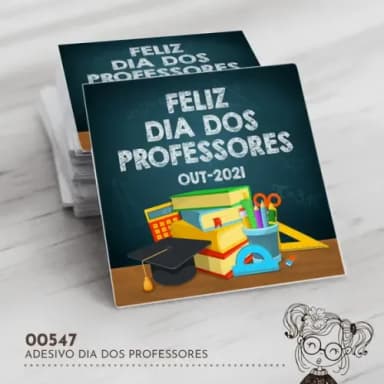 Adesivo Quadrado Dia dos Professores - 00547
