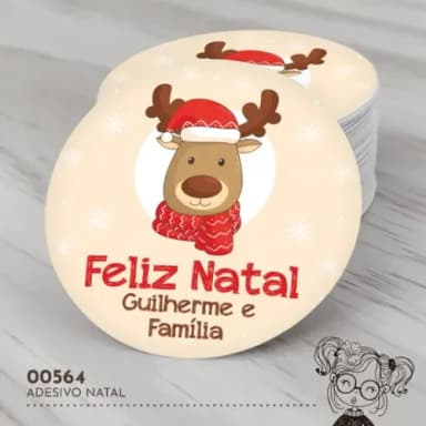 Adesivo Redondo Natal - 00564