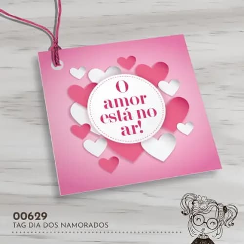 Tag Quadrada Dia dos Namorados - 00629
