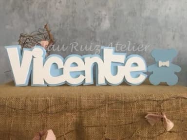 Letras Decorativas De MDF SOBREPOSIÇÃO URSO