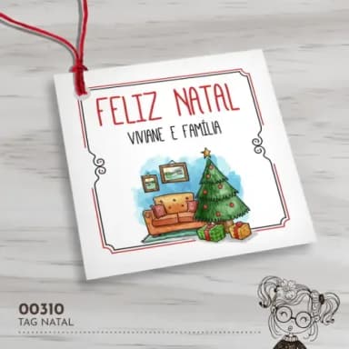Tag Quadrada Natal - 00310