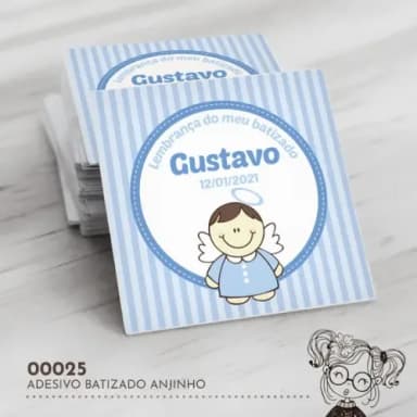 Adesivo Quadrado Anjinho - 00025