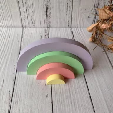 Arco Íris de Mesa 4 Faixas Decoração Bebê