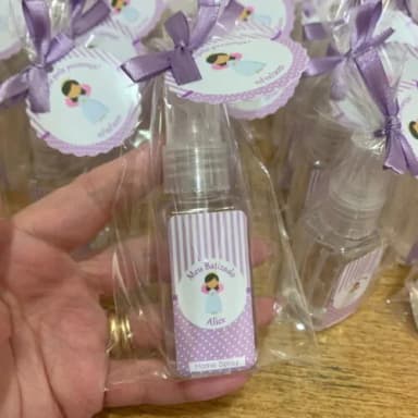 Lembrancinha Batizado Home Spray Anjinha Lilás